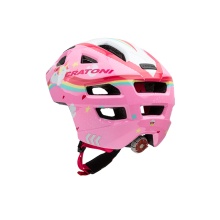 Cratoni Kinder-Fahrradhelm Maxster X Einhorn weiss/pink